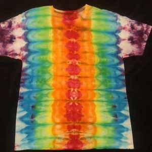 Handmade rainbow tie dye t shirt. Adult large.